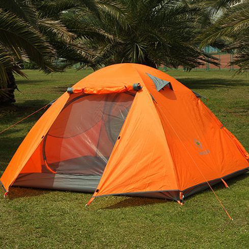 3 Person Double Layer two doors\ camping tent for family
