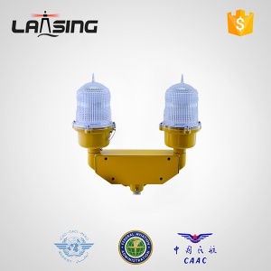 DL32D Red LED low intensity double red flashing aircraft warning light, dual aviation light