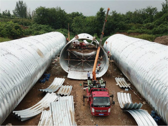 Corrugated steel culvert pipe