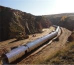 Corrugated steel drainage pipe used for draining off water underground