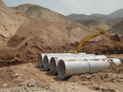 Corrugated steel metal driveway culvert pipe with large diameter