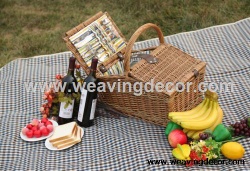 wicker basket wicker picnic basket storage baskets - 005
