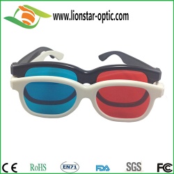 Plastic red cyan 3d glasses for red cyan film
