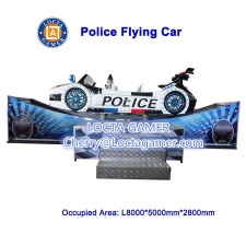 Amusement Park Equipment Rocking Tug rides Police Flying Car for sale