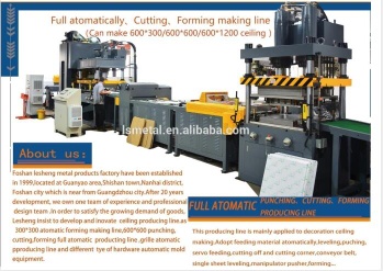 fully automatic production line of aluminium alloy ceiling panel machine,full auto grid making line - LS003
