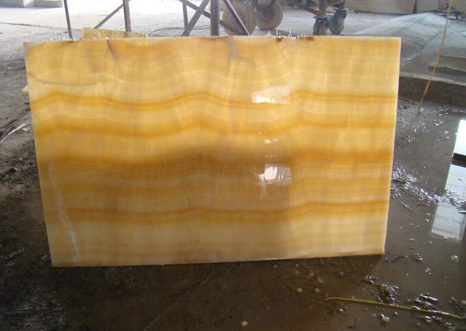 yellow onyx tiles