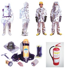 Marine fire-fighting equipment:fireman protective clothing,breathing apparatus,chemical protective clothing