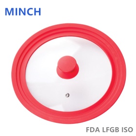FDA LFGB Approval Silicone Glass Lid 14-32cm - Minch Silicone