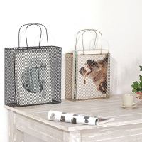 Metal Wire Mesh Magazine Basket Rack Bags Baskets