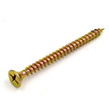 Countersunk head (flat head) chipboard screw yellow/white zincification furniture screws