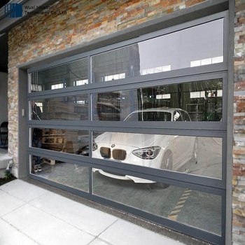 New Black Polycarbonate Finger Protection Modern Glass Plexiglass Garage Doors