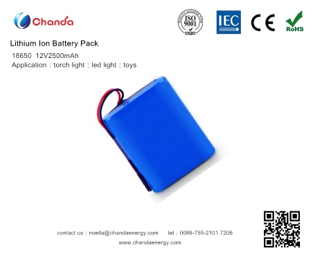18650 12V2500mAh
