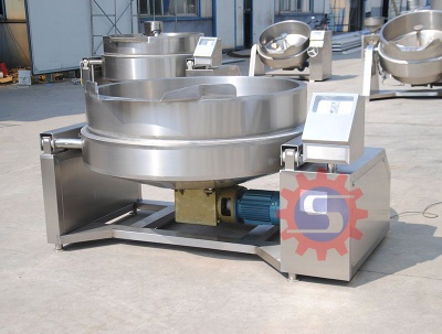 Gas jacketed kettle with mixer  jacketed boiling pot