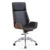 Fashionable Luxury Bent Wooden PU Leather Executive Chair for Commercial Furniture - Y-A013