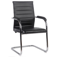 Hot Sale Metal Frame Visitor Office Comfortable Pu Leather Chair