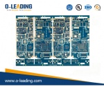 14Layer HDI PCB with BGA, 2.4mm board thickness, blue solermask, surface finished by Immersion Gold