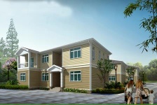 American Style Light Steel Structure Tiny Prefab House