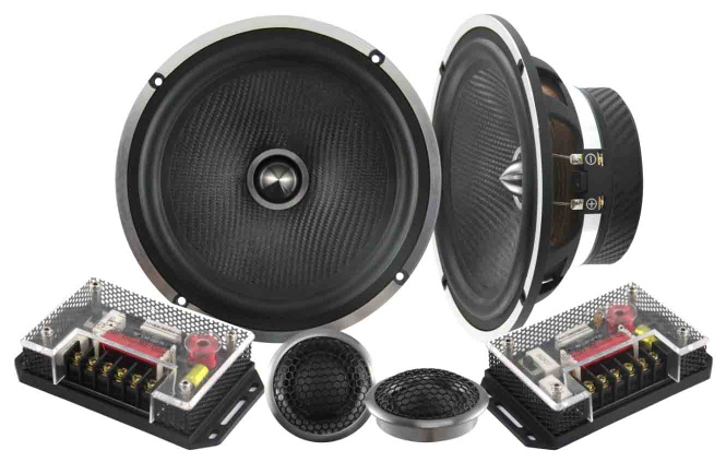 6.5 Inch Glass Fiber Cone Audio Speaker 2 Way Component Car Speaker Set - OY-CM26524