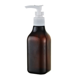 Amber PET liquids bottle 200ml plastic personal care bottles