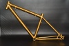Supply 2016 hot sale golden titanium mountain bike frame for wholesale price