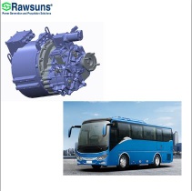 160KW electric motor with 2 AMT transmission ev powertrain electric bus conversion kit for 8.5 m pure battery ev bus vehicle