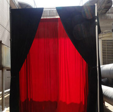 pipe and drape photo booth
