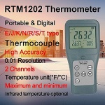 RTM1202 High-accuracy Infrared Thermocouple Thermometer with 2 Channels 0.01 Resolution - Thermometer 1001