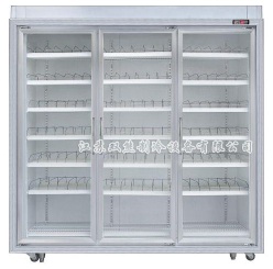 Three door upright luxurious display refrigerator