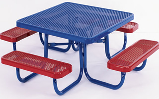 outdoor tables with benches, many styles and colors, personalized logo available
