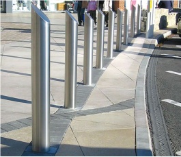 Fixed stainless steel bollard
