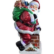 National Tree 46-Inch Pre-Lit Santa Claus Decoration