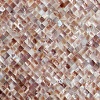 American pink sea shell mosaics mother of pearl tile aluminum backed mosaic