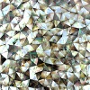Triangle Black Lip MOP Shell Mosaic Tiles Mounted on Aluminum Honeycomb Board