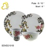 SEBEST Factory new design plates sets dinnerware round dishes with melamine plates and bowls melamine dinnerware sets for din