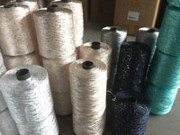 Sequin yarn is a kind of B-ling B-ling yarn,It\s made of polyester thread and PVC sequin.It\s always used as Hand Knitting, Sewing, Weaving,Knitting。