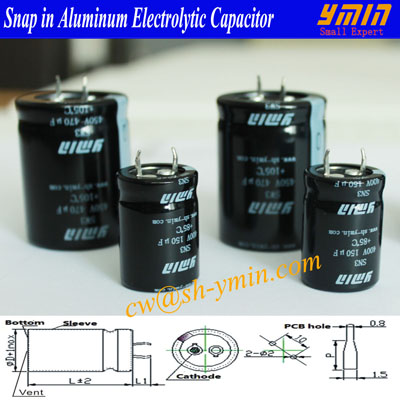 snap in aluminum electrolytic capacitor