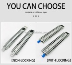 76mm Heavy Duty with Lock Full Extension Ball Bearing Industrial Cabinet Truck Box Drawer Slides Rails - HA7613
