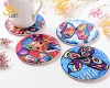 High Quality Custom Ceramic Material Drink Coasters Cork Back - 02