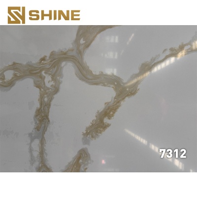 Modern Design Artificial Quartz Slab Marble Versatile for Villa Bedroom Hotel Bathroom Table Top Indoor Kitchen Dining Home