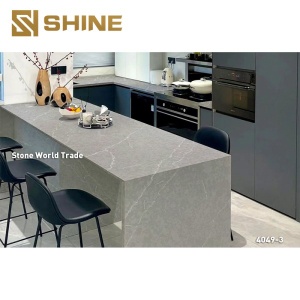 Eco-Friendly Calacatta Quartz Engineered Stone Artificial Marble Pattern for Tables and Warehouse Applications