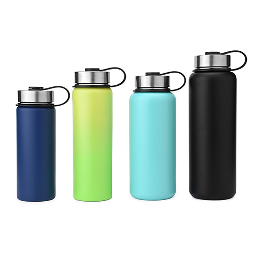 insulated durable powder coated wide mouth water bottle with stainless steel data