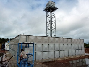 hot-dipped galvanized steel water tank