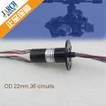 6 Wires Capsule Slip Ring OD 22mm Lower Electrical Noise For CCTV Camera