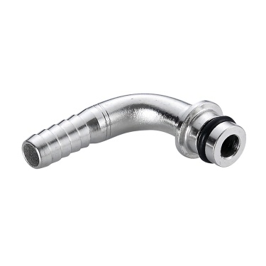 Stainless Steel Joint Connector 90 Degree 1/4 Barb Elbow Push Pipe Fitting with O Seal Ring