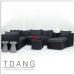 Kessler 8 Pieces Seating Group in Black with Cushions - TD1005