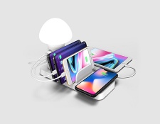 Tenee T-PC00601 Wireless and multi-port USB charger with Mushroom light