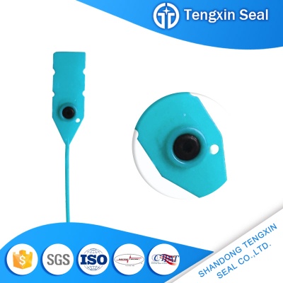 Plastic seal for pull tight bag seal