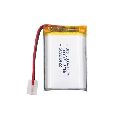 Professional Customize UFX 803040 1000mAh 3.7V small Rechargeable battery for Eye Massager Wearable Digitals