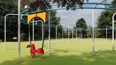 Human-powered Playground Equipment Outdoor Interactive Playground Equipment