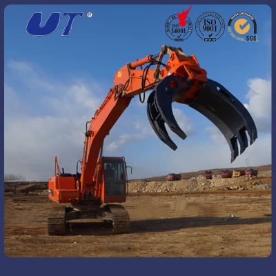Excavator Attachments Hydraulic Rotating Log Grapple